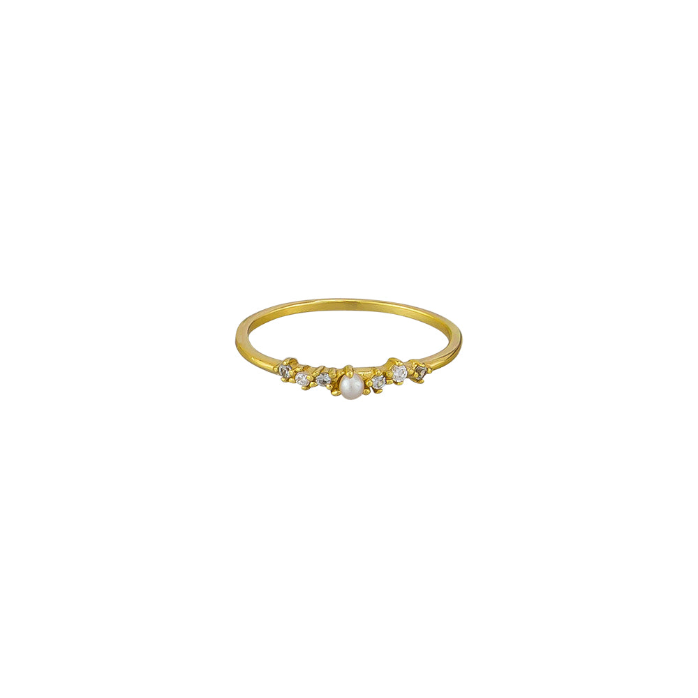 Eliane Ice Crystal Ring Sterling Silver - Gold - Jolie & Deen 