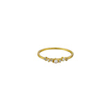 Eliane Ice Crystal Ring Sterling Silver - Gold - Jolie & Deen 