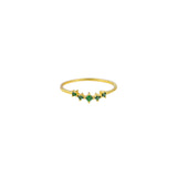 Emerald Crystal Cassia Ring Sterling Silver - Gold - Jolie & Deen 