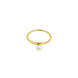 Tennille Pearl Ring Sterling Silver - Gold